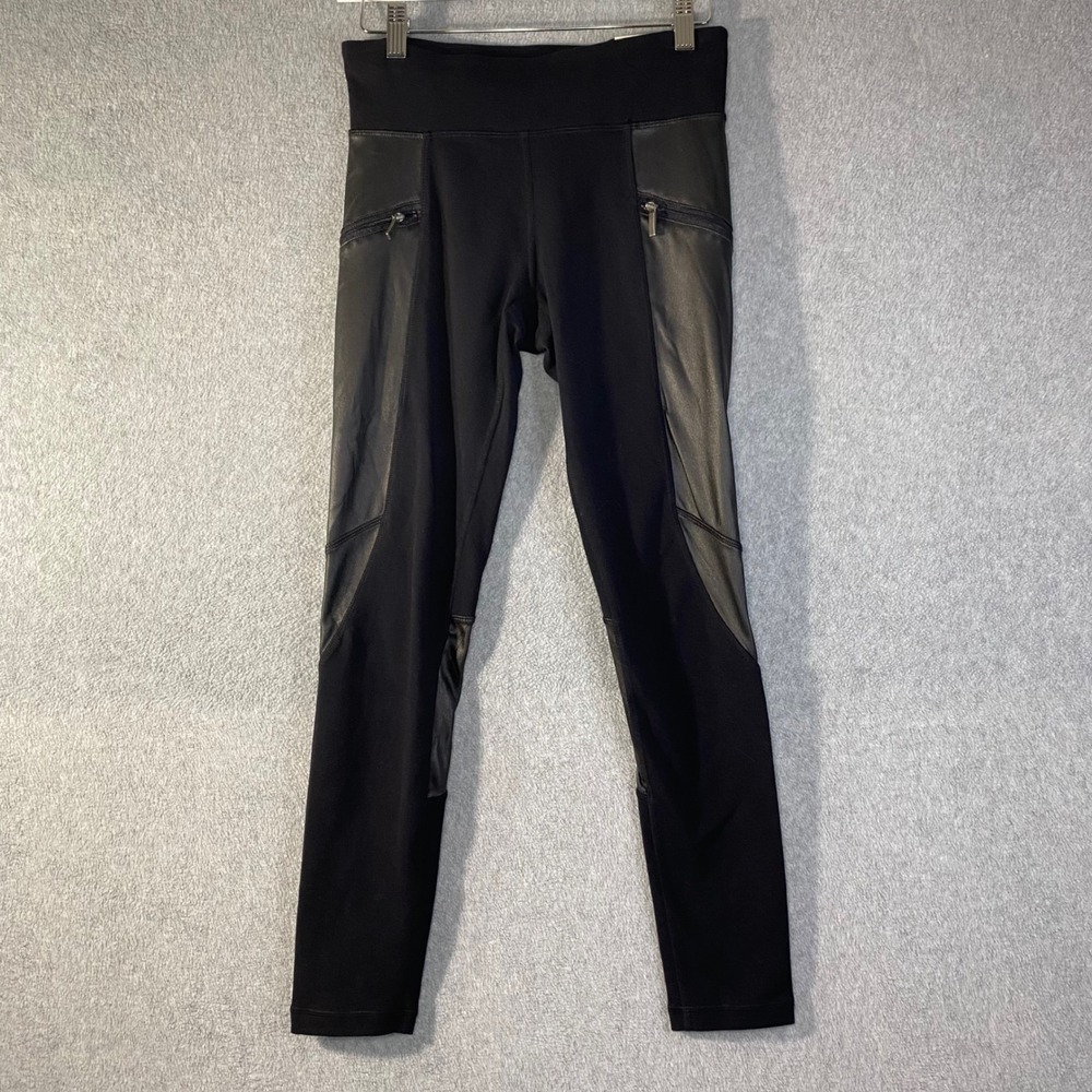 Xersion Street Legging Women Small Black Faux Leather Moto NWT‎ New Athleisure